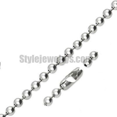 Stainless steel jewelry Chain 50cm - 55cm length ball link chain thickness 6mm ch360218 - Click Image to Close